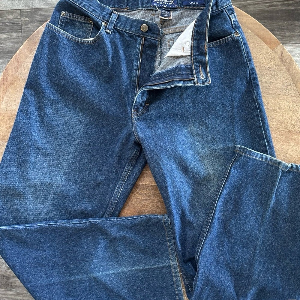 Eddie Bauer Loose-Fit‎ Mens Jeans Blue Denim Size 35x32